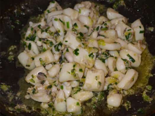 Pan-fried cuttlefish