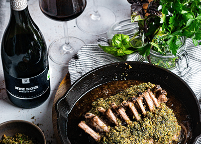 Herb-crusted rack of lamb