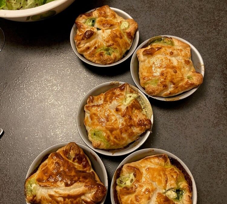 Goat Cheese and Spinach Puff Pastries