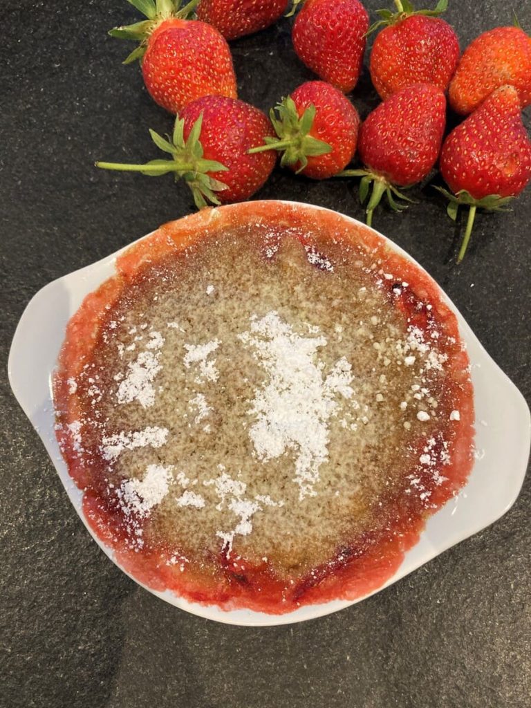 Crumble fraise rubarbe