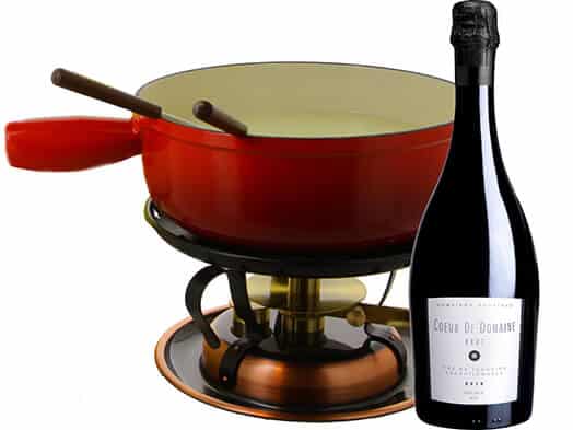 Fondue with Cœur de Domaine Brut