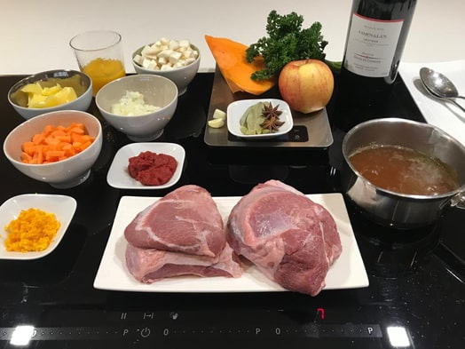 Veal Cheeks with Squash, Wine, and Christmas Spices