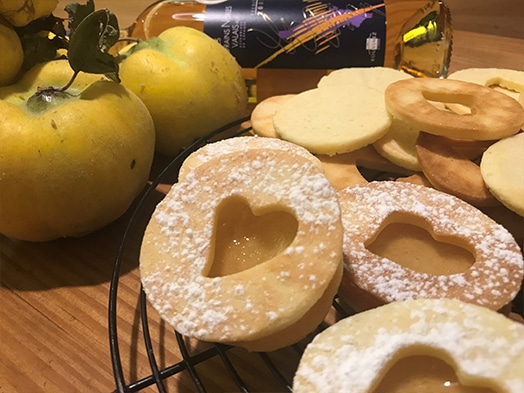 Quince jelly Linzer cookies