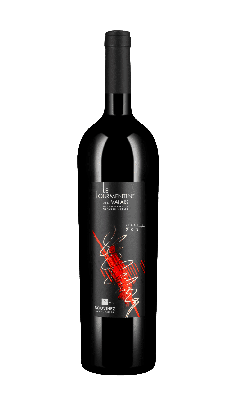 Bouteille de vin Le Tourmentin AOC Valais Rouvinez, assemblage de cépages nobles récolte 2021